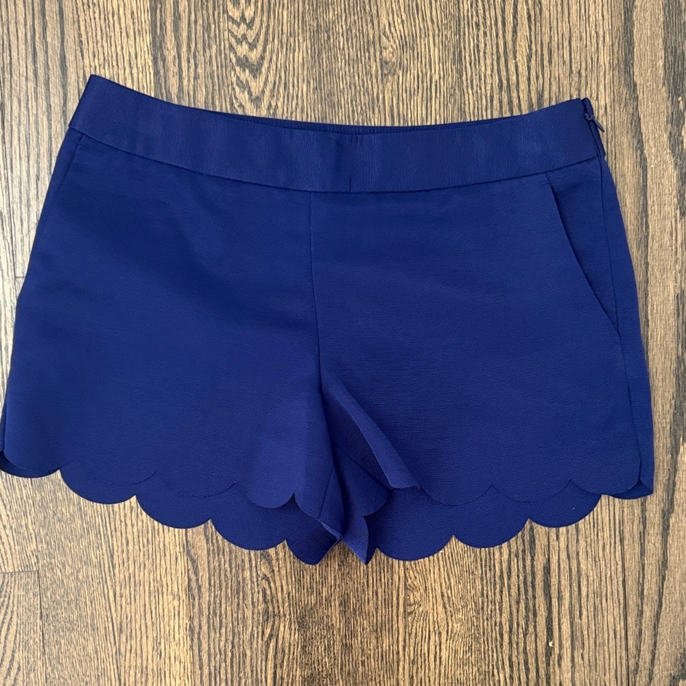 Express Blue Scalloped Shorts